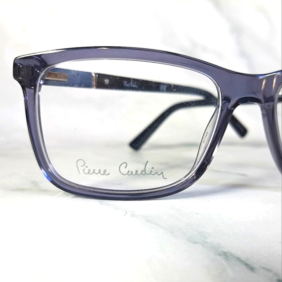 PIERRE CARDIN Eyeglass Frame, Rx'able, blue/gray unisex glasses 54-17-140 NEW - Picture 2 of 4
